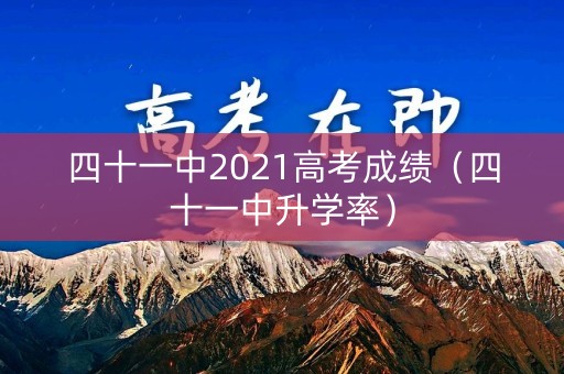 四十一中2021高考成绩（四十一中升学率）
