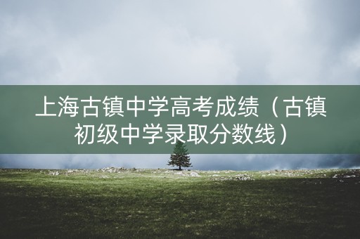 上海古镇中学高考成绩（古镇初级中学录取分数线）