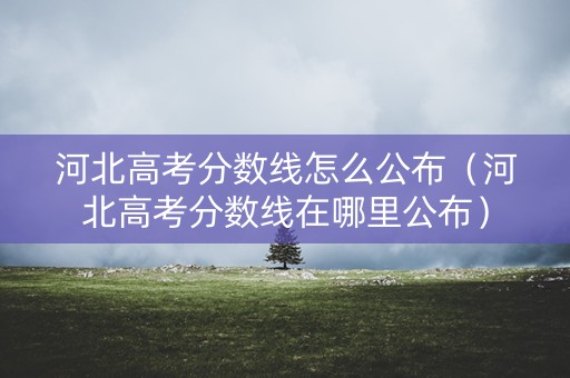 河北高考分数线怎么公布（河北高考分数线在哪里公布）