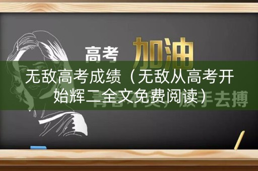 无敌高考成绩（无敌从高考开始辉二全文免费阅读）
