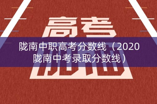 陇南中职高考分数线（2020陇南中考录取分数线）