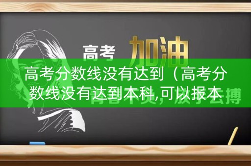高考分数线没有达到（高考分数线没有达到本科,可以报本科吗）