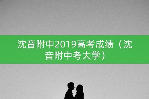 沈音附中2019高考成绩（沈音附中考大学）