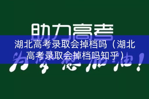 湖北高考录取会掉档吗（湖北高考录取会掉档吗知乎）