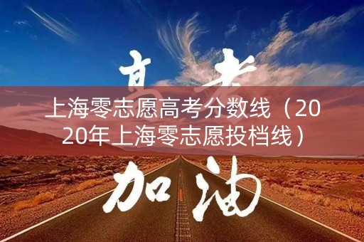 上海零志愿高考分数线（2020年上海零志愿投档线）