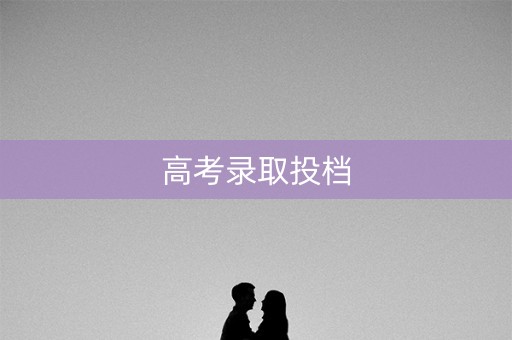 高考录取投档