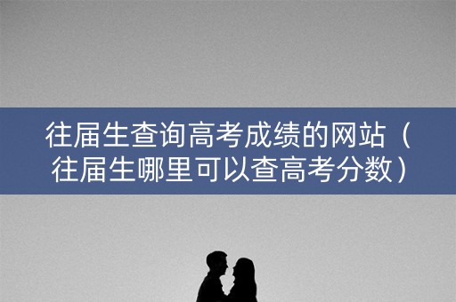 往届生查询高考成绩的网站（往届生哪里可以查高考分数）