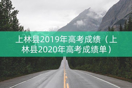 上林县2019年高考成绩（上林县2020年高考成绩单）