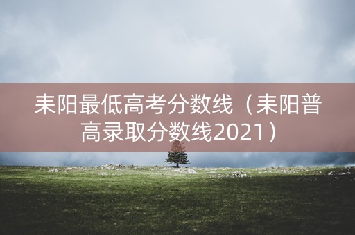 耒阳最低高考分数线（耒阳普高录取分数线2021）