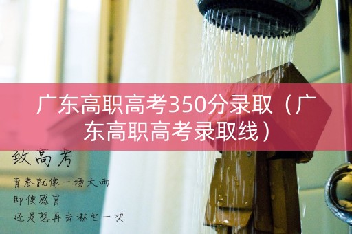 广东高职高考350分录取（广东高职高考录取线）