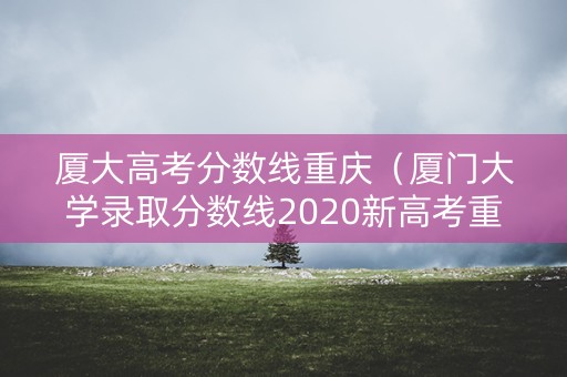 厦大高考分数线重庆（厦门大学录取分数线2020新高考重庆）