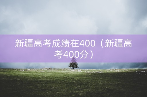 新疆高考成绩在400（新疆高考400分）