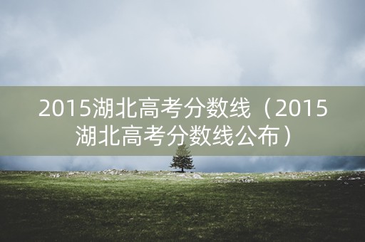 2015湖北高考分数线（2015湖北高考分数线公布）