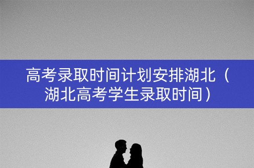 高考录取时间计划安排湖北（湖北高考学生录取时间）