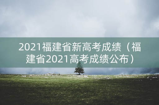 2021福建省新高考成绩（福建省2021高考成绩公布）