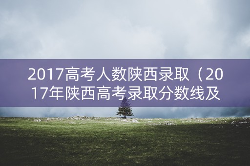 2017高考人数陕西录取（2017年陕西高考录取分数线及位次）