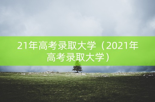 21年高考录取大学（2021年高考录取大学）