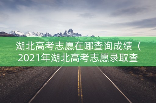 湖北高考志愿在哪查询成绩（2021年湖北高考志愿录取查询在哪里看）