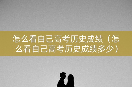 怎么看自己高考历史成绩（怎么看自己高考历史成绩多少）