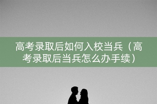 高考录取后如何入校当兵（高考录取后当兵怎么办手续）