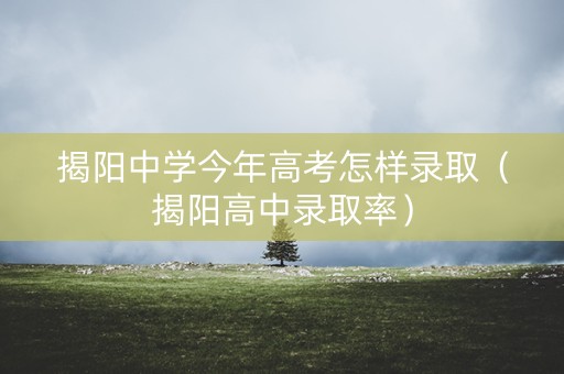 揭阳中学今年高考怎样录取（揭阳高中录取率）