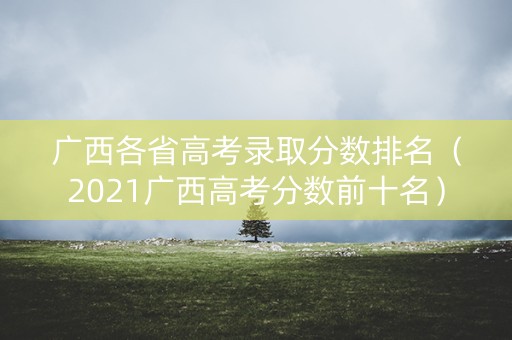 广西各省高考录取分数排名（2021广西高考分数前十名）