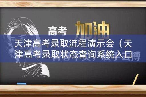 天津高考录取流程演示会（天津高考录取状态查询系统入口）