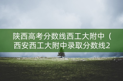 陕西高考分数线西工大附中（西安西工大附中录取分数线2020）
