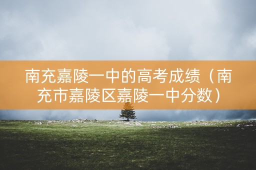 南充嘉陵一中的高考成绩（南充市嘉陵区嘉陵一中分数）