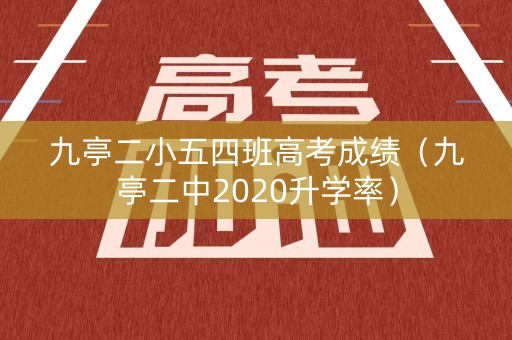 九亭二小五四班高考成绩（九亭二中2020升学率）
