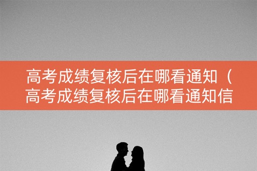 高考成绩复核后在哪看通知（高考成绩复核后在哪看通知信息）