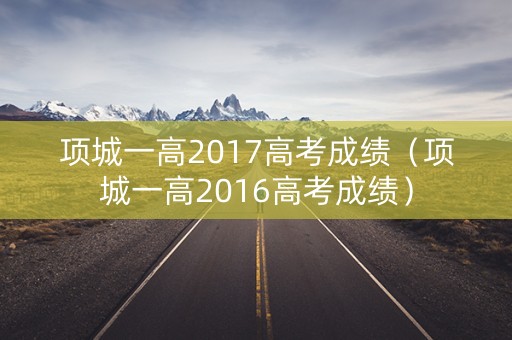 项城一高2017高考成绩（项城一高2016高考成绩）