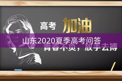 山东2020夏季高考问答