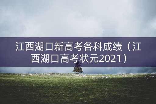 江西湖口新高考各科成绩（江西湖口高考状元2021）