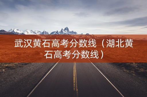 武汉黄石高考分数线（湖北黄石高考分数线）