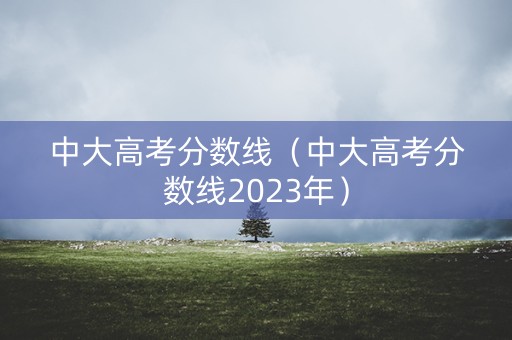 中大高考分数线（中大高考分数线2023年）