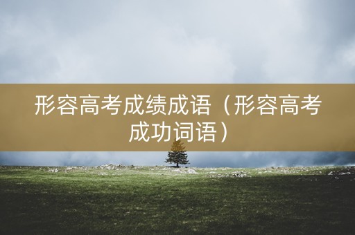 形容高考成绩成语（形容高考成功词语）