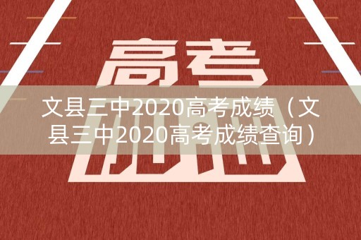 文县三中2020高考成绩（文县三中2020高考成绩查询）