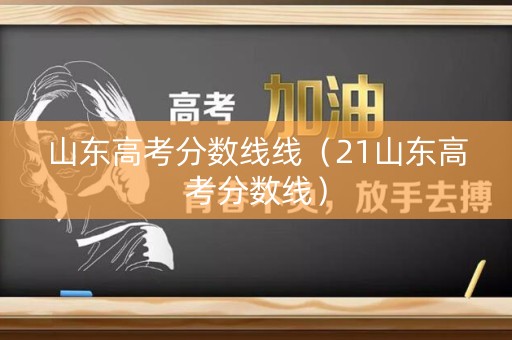 山东高考分数线线（21山东高考分数线）