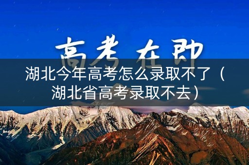 湖北今年高考怎么录取不了（湖北省高考录取不去）