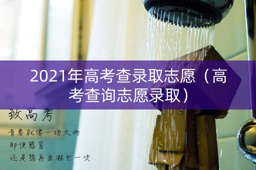 2021年高考查录取志愿（高考查询志愿录取）