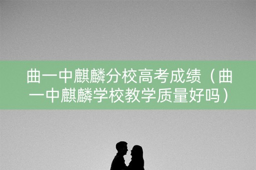 曲一中麒麟分校高考成绩（曲一中麒麟学校教学质量好吗）