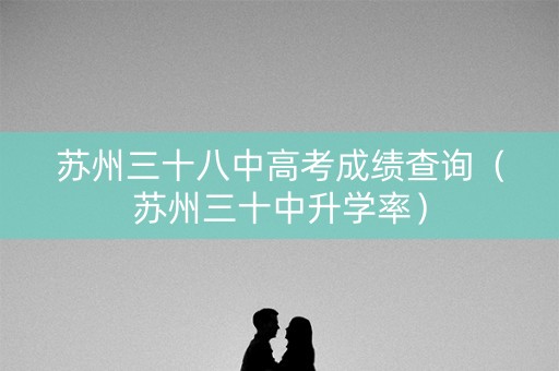 苏州三十八中高考成绩查询（苏州三十中升学率）