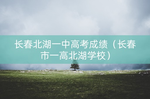 长春北湖一中高考成绩（长春市一高北湖学校）