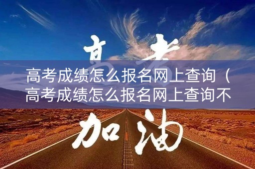 高考成绩怎么报名网上查询（高考成绩怎么报名网上查询不了）