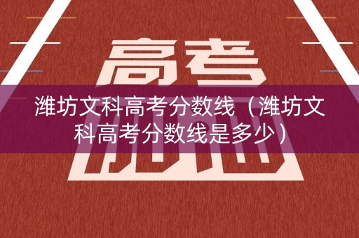 潍坊文科高考分数线（潍坊文科高考分数线是多少）