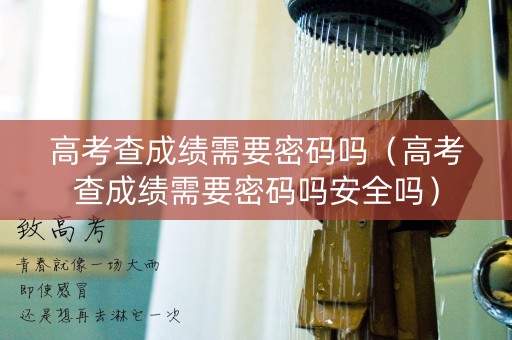 高考查成绩需要密码吗（高考查成绩需要密码吗安全吗）