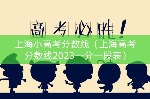 上海小高考分数线（上海高考分数线2023一分一段表）