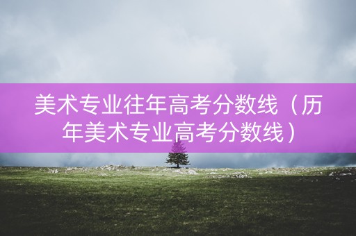 美术专业往年高考分数线（历年美术专业高考分数线）
