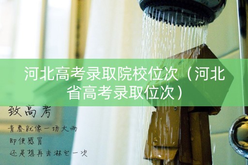 河北高考录取院校位次（河北省高考录取位次）
